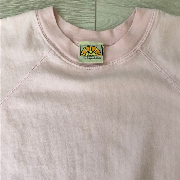 C&C California Pink Short Sleeve Pink Sweatshirt - Picture 13 of 16